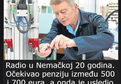 Radio u Nemačkoj 20 godina. Očekivao penziju između 500 i 700 eura, a onda je usledio ŠOK!