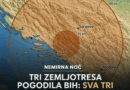 TRI ZEMLJOTRESA TOKOM NOĆI POGODILA BOSNU I HERCEGOVINU: Tlo se treslo u razmaku od nekoliko sati, građani prijavljivali da se podrhtavanje jasno osetilo