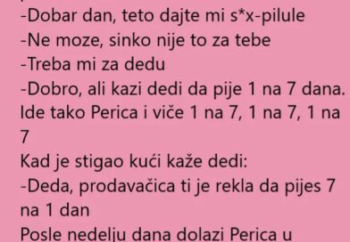 VIC DANA: Perica otišao u apoteku po tablete za dedu, a kada se vratio posle sedam dana, apotekarka nije mogla da veruje šta čuje!