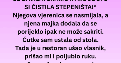 „Sin me se stideo jer sam čistila stepeništa“: Jedan razgovor u restoranu promenio je njegovo ponašanje