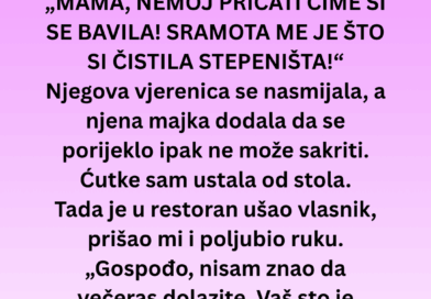 „Sin me se stideo jer sam čistila stepeništa“: Jedan razgovor u restoranu promenio je njegovo ponašanje
